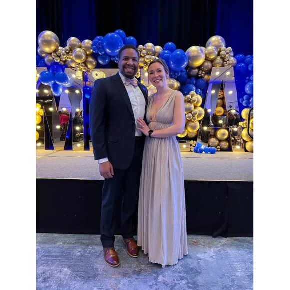 Jonathan Simkhai Gold Lamé Plissé Maxi Gown – Size XS - Picture 10 of 16